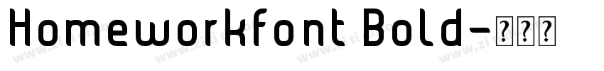 Homeworkfont Bold字体转换